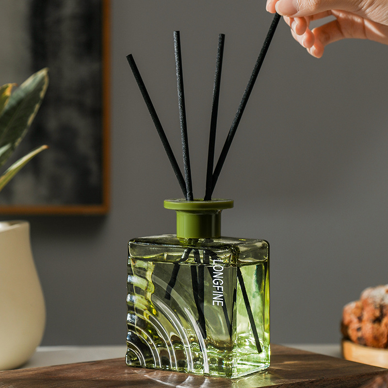 200Ml Tea Flavor Ripple Bottle Without Fire Rattan Aromatherapy Hotel Bedroom Living Room Fresh Air Lasting Fragrance Application Scenario