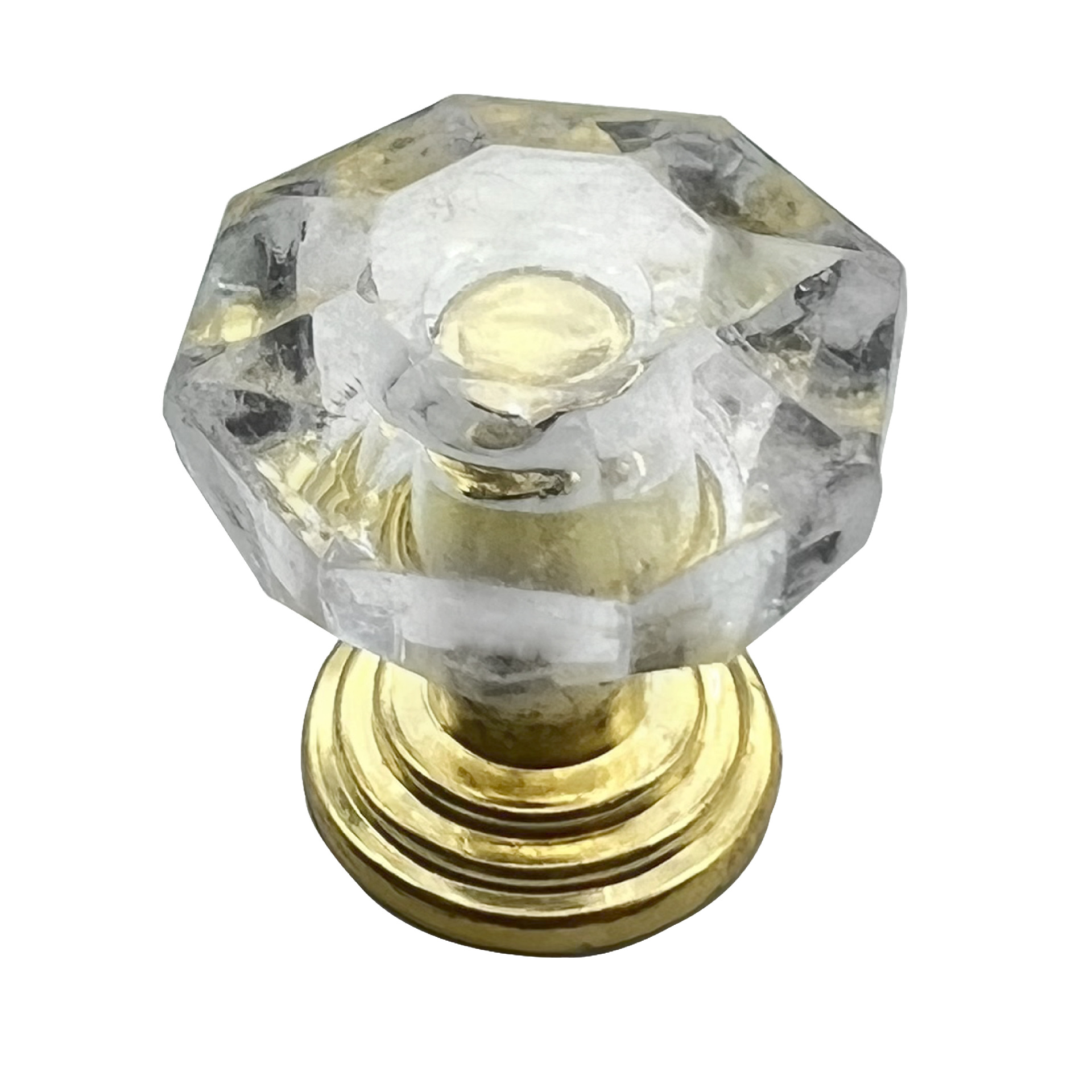 Transparent acrylic plastic single-hole crystal handle for drawer furniture, transparent crystal handle Item Picture