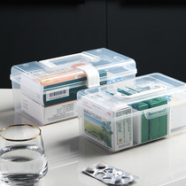 Medicine box Small home medical first aid box Office workers students separate medicine box Home medicine items storage box