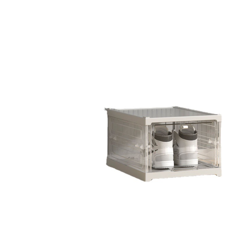 Folding Shoe Rack Integrated Foldable Shoe Box Thickened Storage Transparent Visual Installation Free Dust Layer Superposition Item Picture