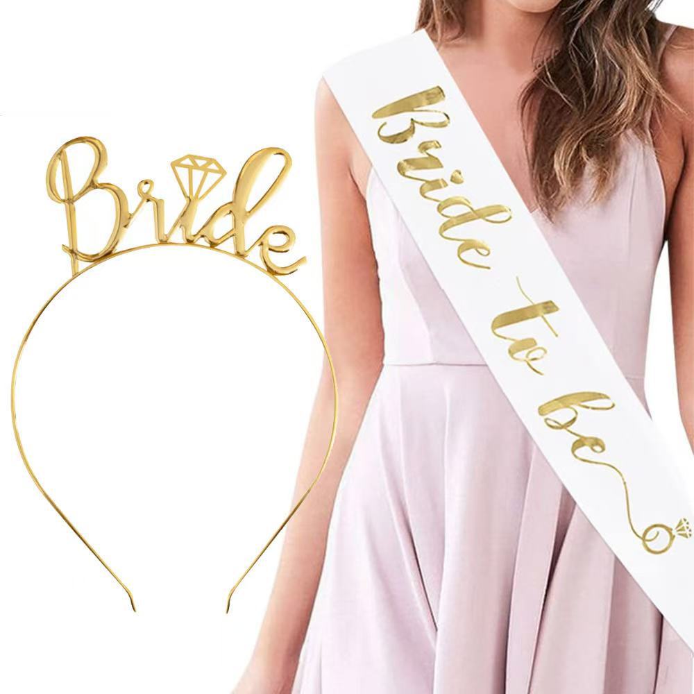 bride to be, rose gold, gold, white, d, single party