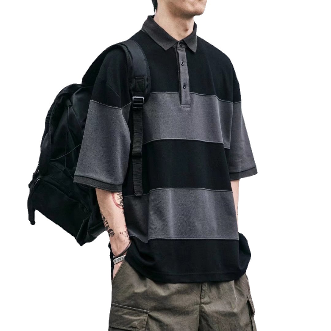 ins fashion brand loose casual short-sleeved polo shirt Item Picture
