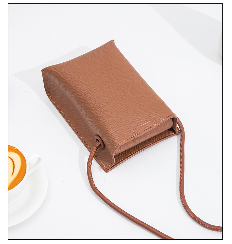 Korean Version Vertical Mobile Phone Bag Female Fashion Simple Large Capacity Three-Dimensional Crossbody Bag Japanese Foreign Trade Cross-Border Shoulder Bag Specification drawing