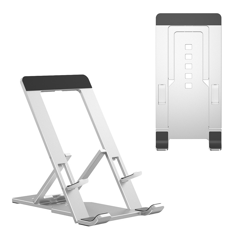 New portable and lazy phone stand with foldable creative desktop aluminum alloy tablet phone stand in factory stock Item Picture