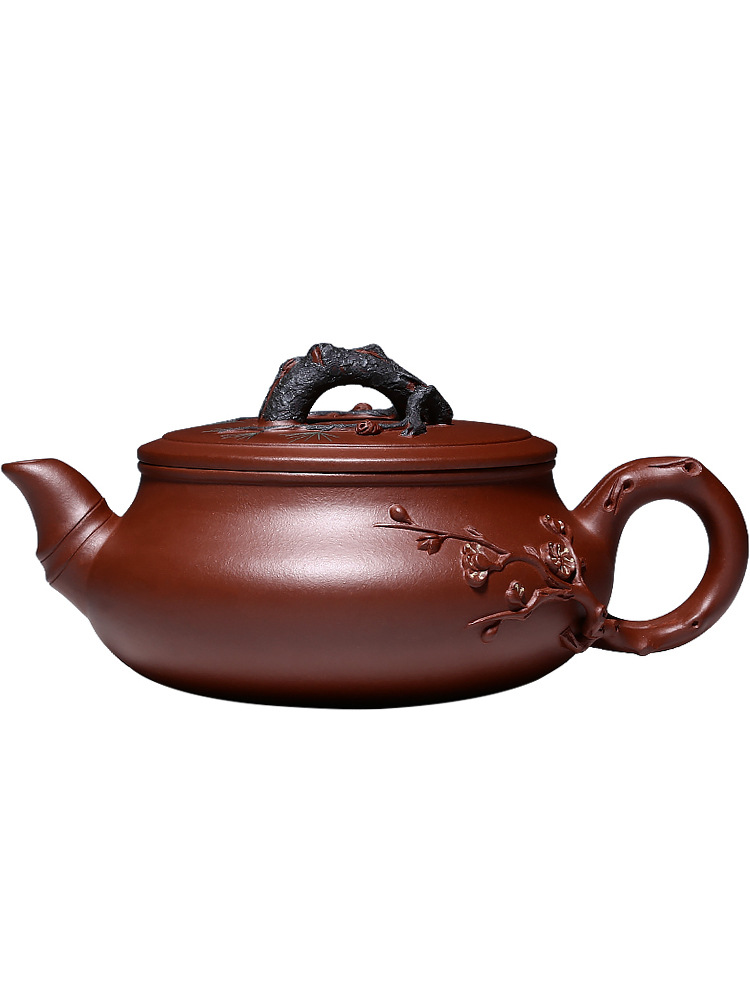 Yixing Purple Clay Pot Purple Mud Pure Hand Cold Three Friends Teapot Purple Clay Tea Set Application Scenario