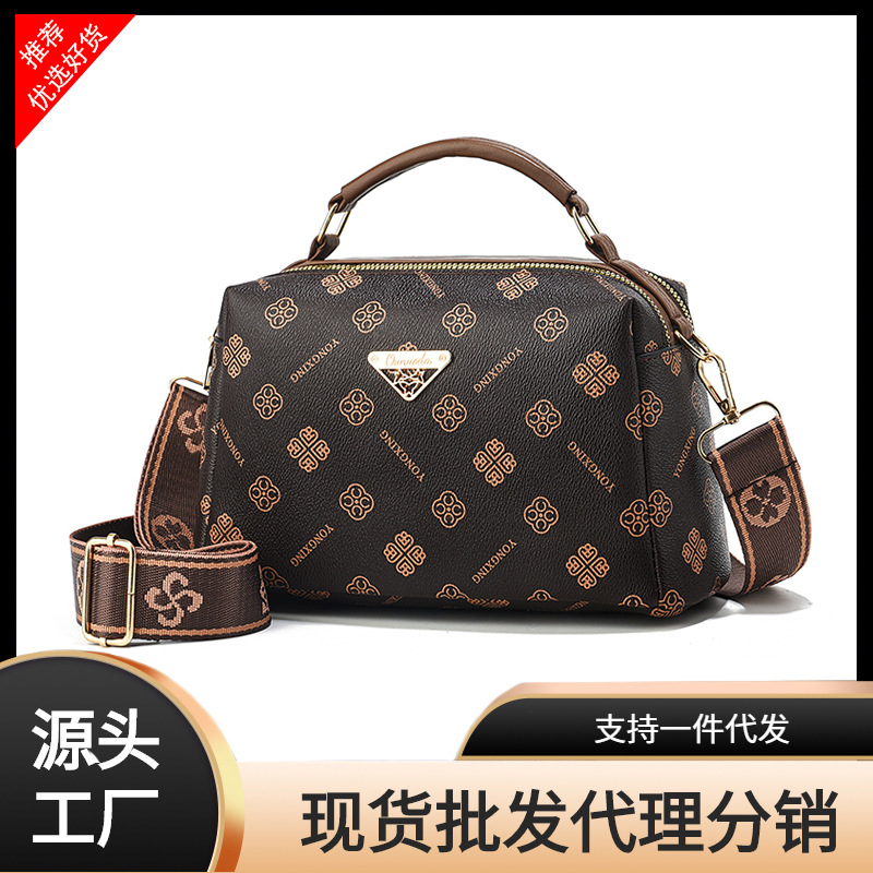 爆款印花女包新款手提包斜挎小方包休闲百搭源头工厂批发现货