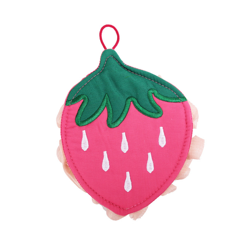 Fruit Strawberry Bath Ball Bath Towel Girls Baby Bath Flower Instagram Cute Bubble Ball Soft Not Loose Bath Flower Item Picture