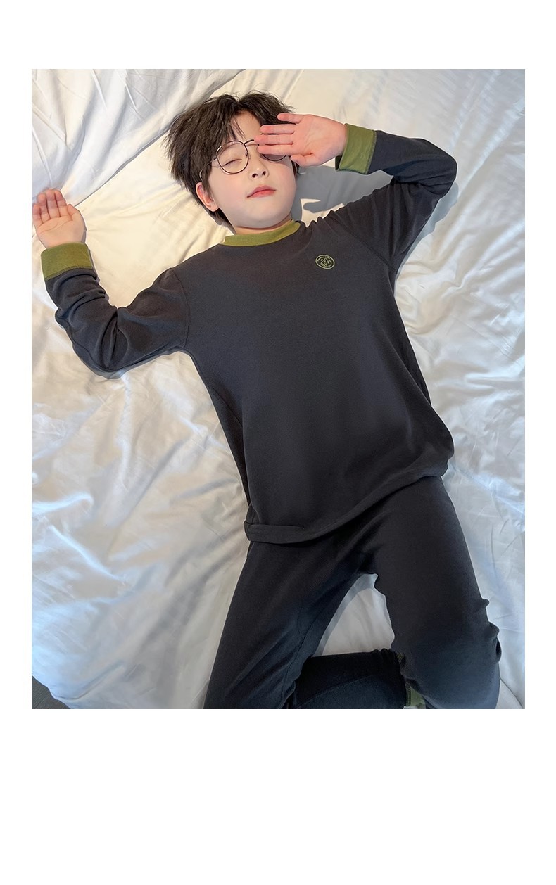 Spring, Autumn and Winter 2024 new styles for Zhongda Children's winter boys' pajamas, boys' long Johns and long pants sets, thermal underwear pic 16