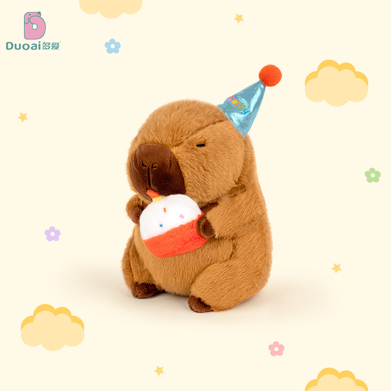 Wholesale of genuine French fries, capybaras, cute cartoon guinea pigs, plush toys, desktop ornaments, and soothing sleeping dolls Specification image