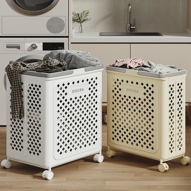 Dirty clothes basket, a household bathroom storage basket for dirty clothes, a large-capacity bathroom folding dirty clothes basket, a laundry basket wonder