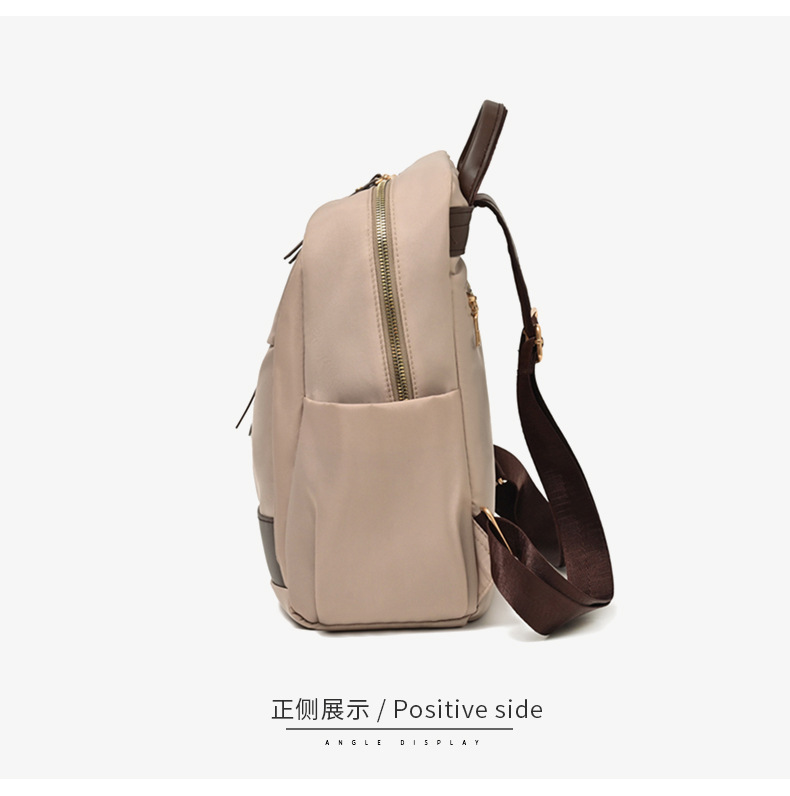 2025新款女士双肩包大容量轻便休闲旅行背包尼龙简约通勤学生书包详情26