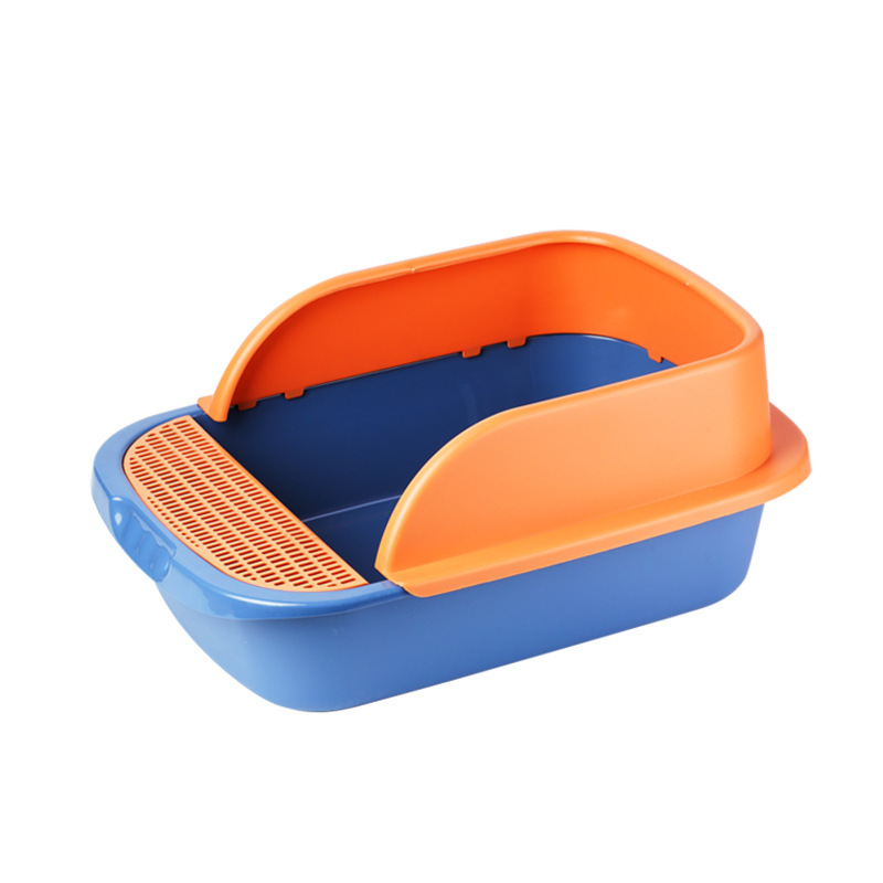 Pet litter box semi-closed increase litter box spatter-proof High quality cat pet products Cat toilet Item Picture