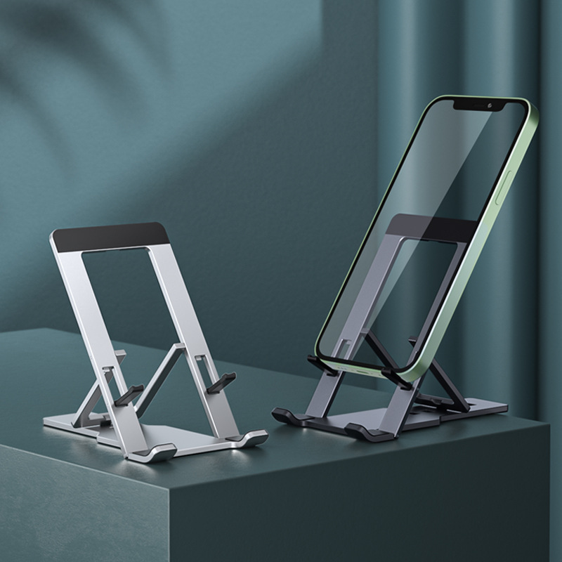 New portable and lazy phone stand with foldable creative desktop aluminum alloy tablet phone stand in factory stock details Picture
