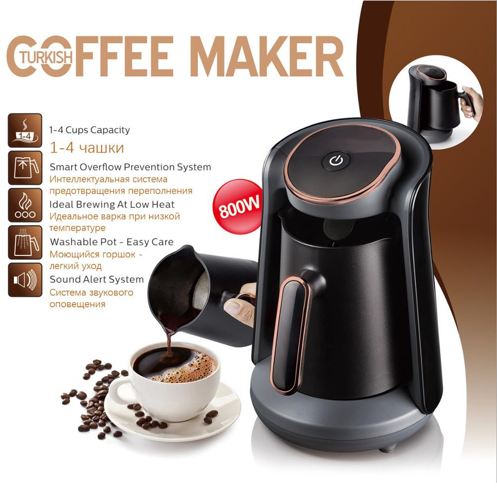 Coffee Pots Moka Pot 0.5L Semi-Automatic Turkish Coffee跨境