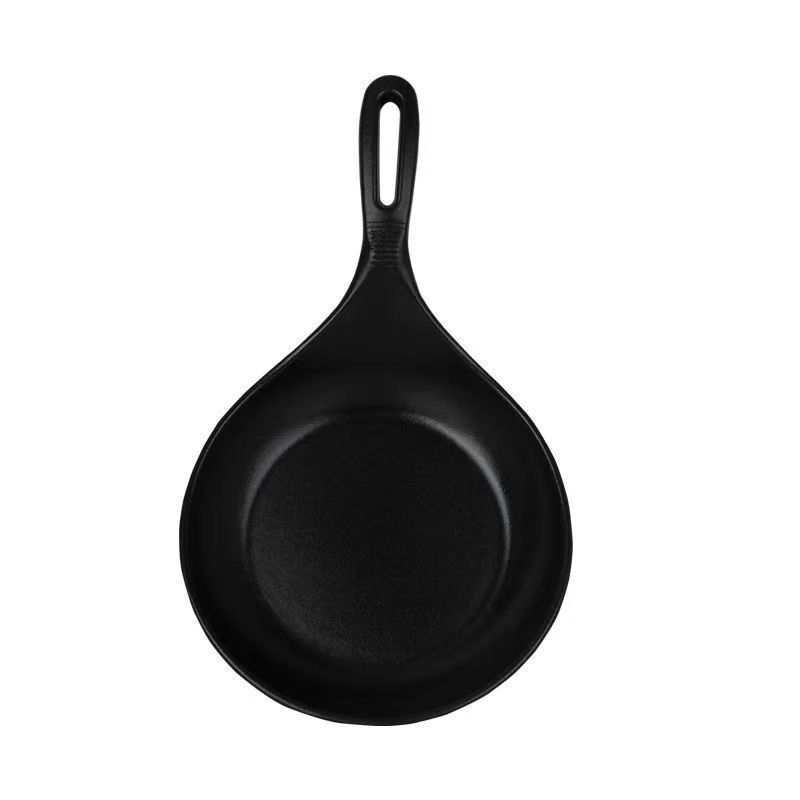 Sx Cool Cast Iron Skillet Household Skillet Breakfast Skillet Steak Skillet Korean Grill Pan Uncoated Non-Stick Skillet Item Picture