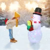 Factory direct supply of 1.5-meter inflatable Christmas snowman, glowing gift package, snowman air model, venue decoration, Christmas decoration Specification image