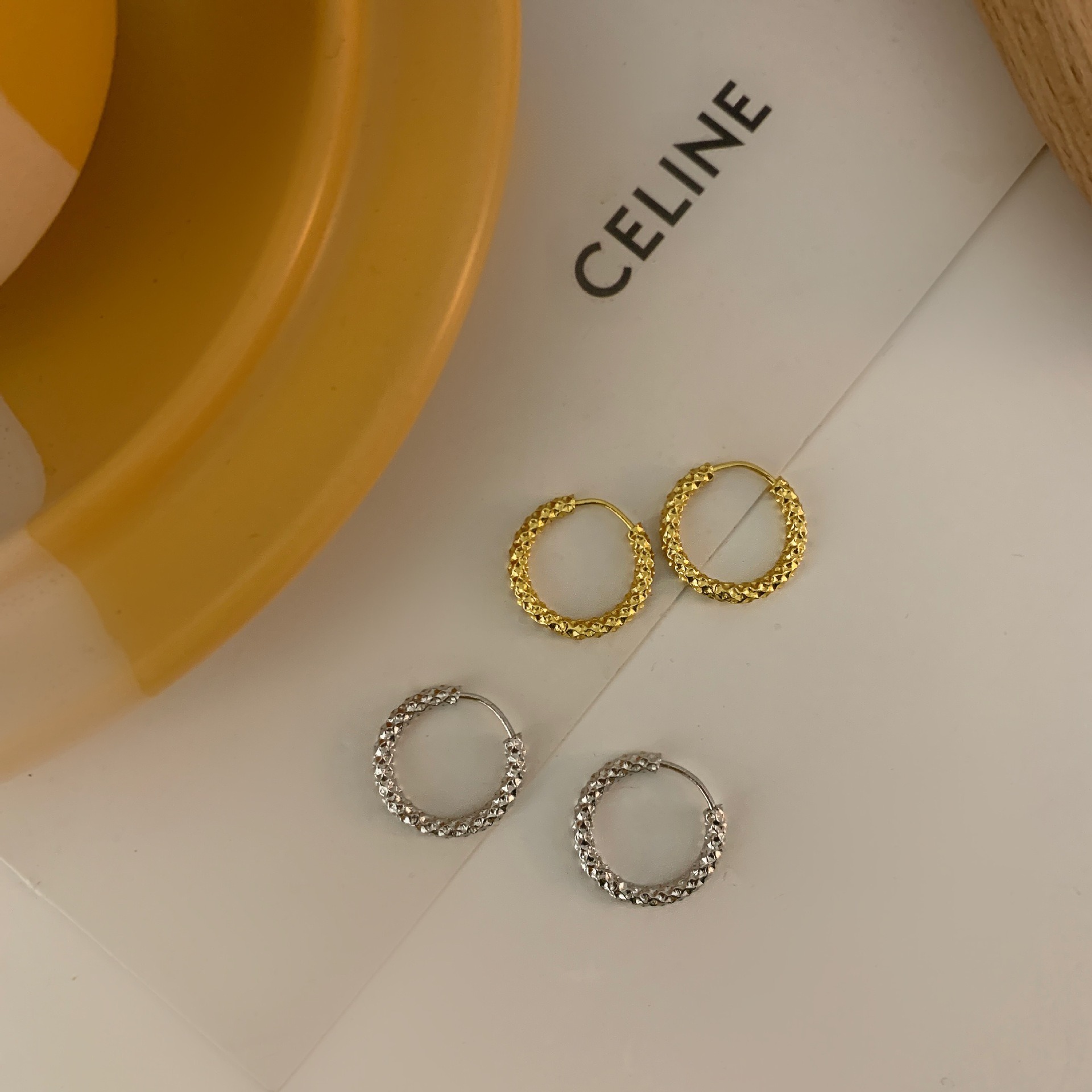 Korean titanium steel non-fading geometric starry sky earrings, women's Instagram simple earrings, ear rings, personalized and fashionable earrings, trendy Application Scenario