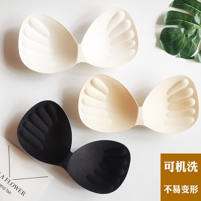 Latex breast pad one-piece, breathable, medium-thick interpiece, one-piece sports underwear, mold cup bra