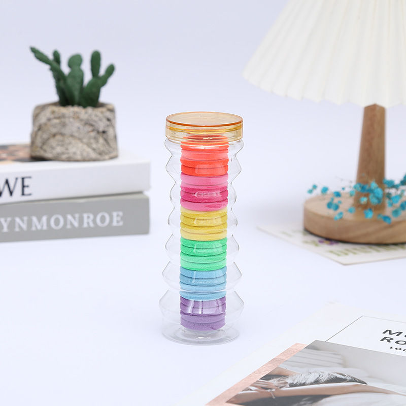 Korean-style towel loops, simple and colorful seamless hair ties, ins popular high-elasticity hair ties that won't hurt hair, wholesale Specification image