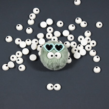 13mm毛毛球眼睛DIY饰品配件彩色可爱毛球粘贴眼睛3D斗鸡眼装饰