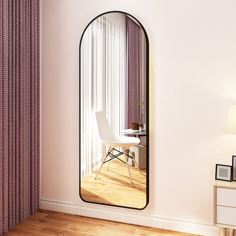 Full-Body Dressing Mirror Home Girls Bedroom Makeup Wall Hanging Small Wall Hanging Vertical Fitting Floor Mirror Ins Wind Application Scenario