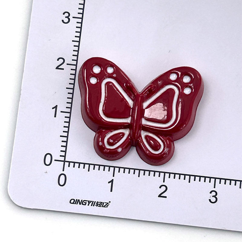 High-end red series bow smiling face diy accessories, Crocs, hair accessories, phone cases, handcrafted materials Application Scenario