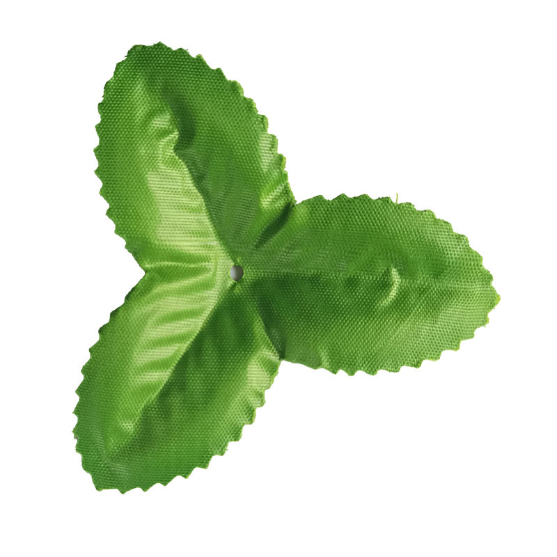 仿真花配件绿叶假花配件叶布材质8.5cm三角叶花卉干花绿植ins风