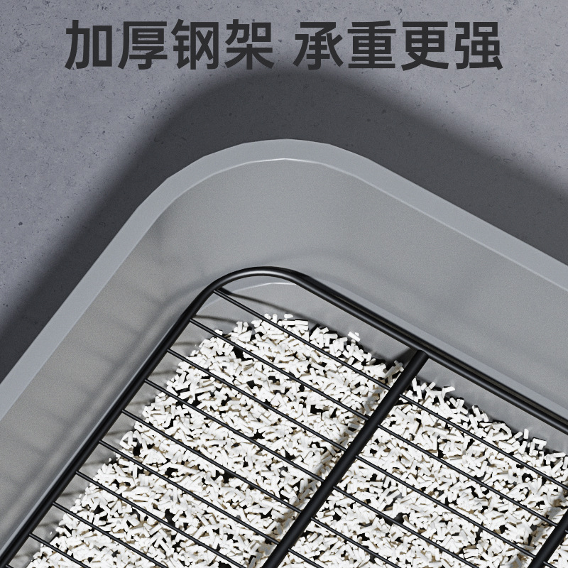 Extra-large anti-splash slanted high-enclosure dog toilet, small flat dog toilet, anti-urine splash pet supplies Specification image