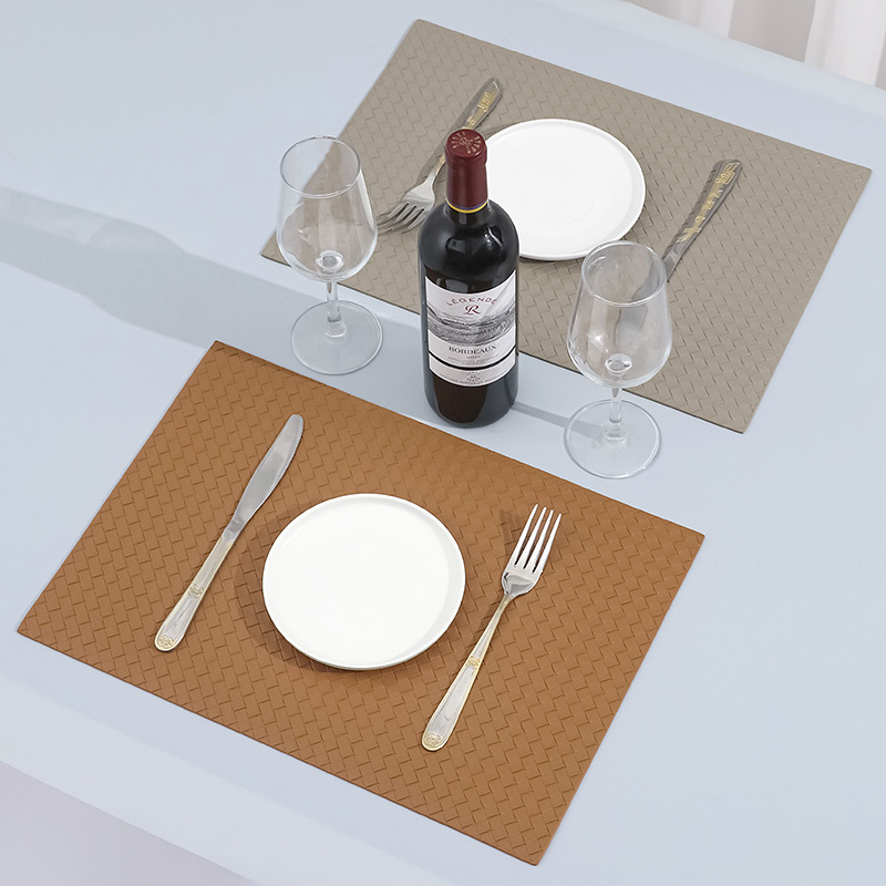 北欧风皮革餐桌垫家用西餐垫防水防油隔热垫创意碗垫子杯垫餐盘垫