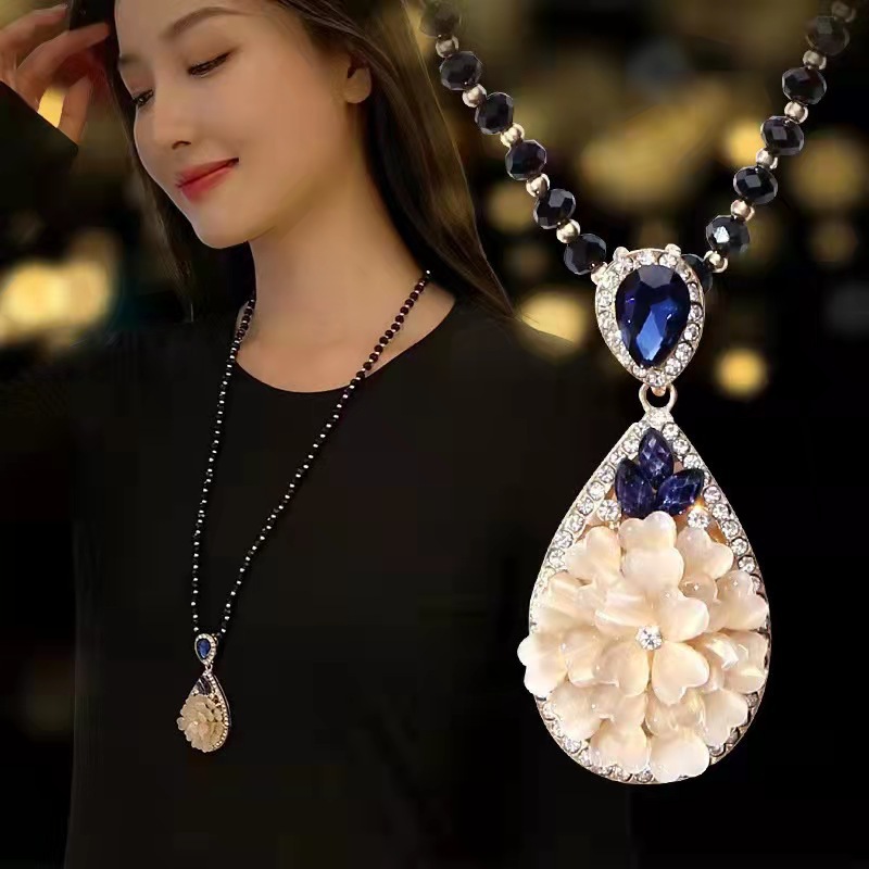 项链配饰毛衣链女高级感长款夏天网红大吊坠服装饰品挂件2024新款