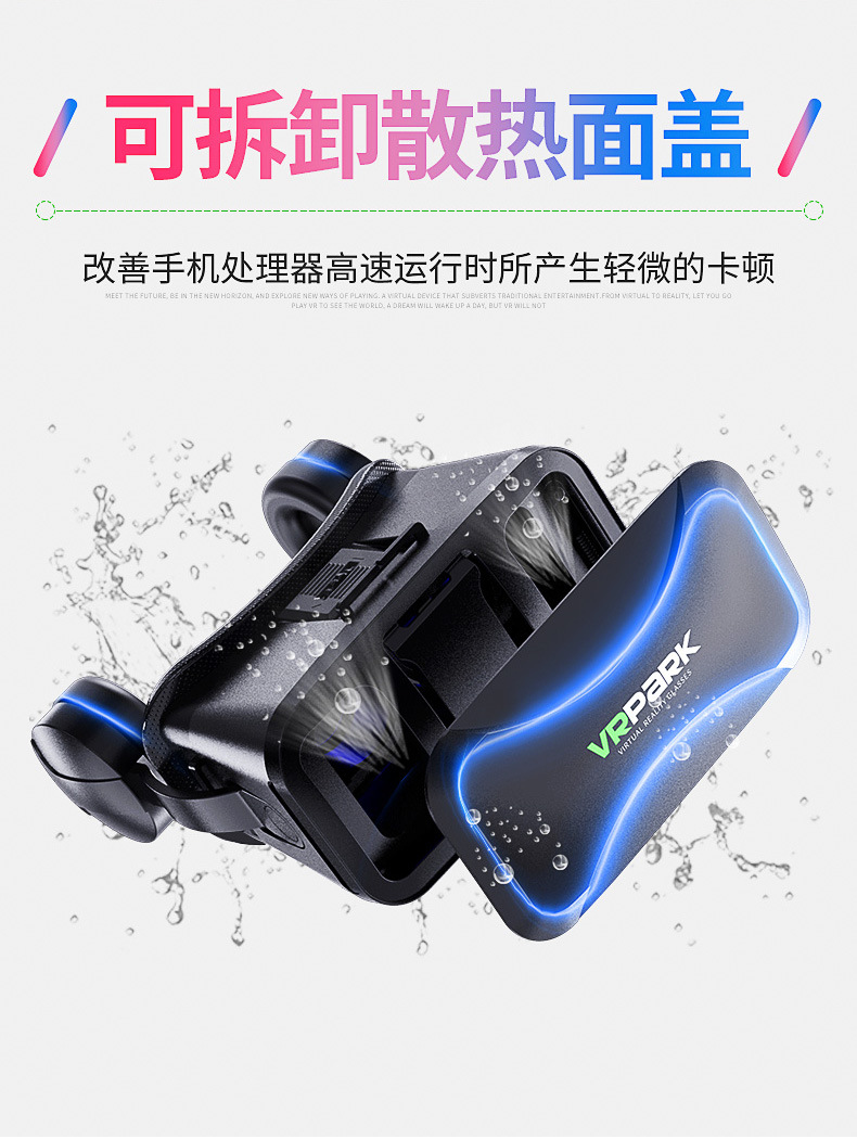 新款VR眼镜手机3D眼镜4K虚拟全景智能一体头戴耳机VR眼镜外贸批发 pic 14