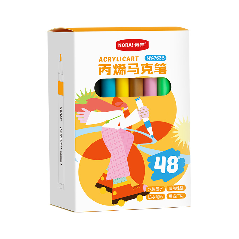 Noya Acrylic Marker Pen Color Box Set for students and children's art drawing watercolor pen set DIY Acrylic pen wholesale Item Picture