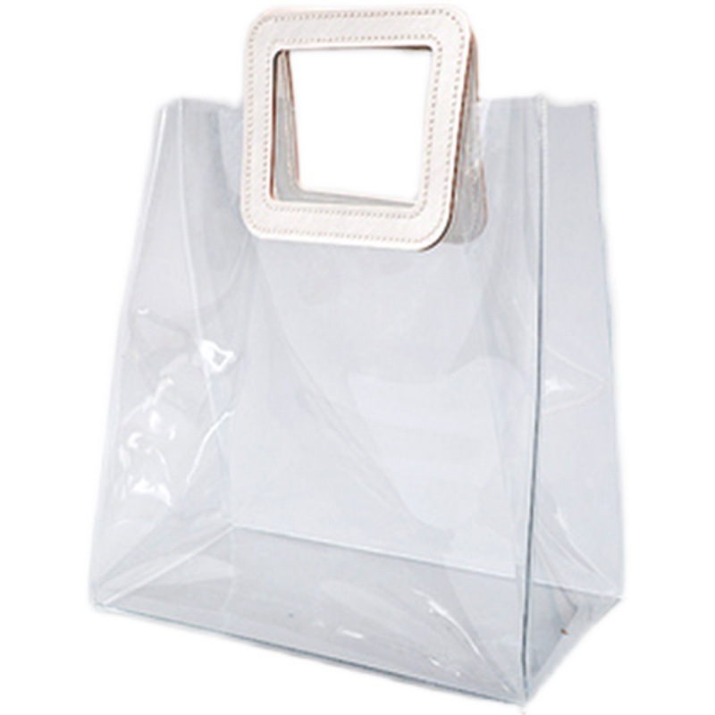 In-stock transparent PVC gift handbags, ins laser gifts, souvenirs, wedding candies, packaging bags with LOGO design Item Picture