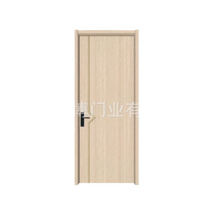 Wooden Door Factory Direct Wholesale Project Door Modern Light Luxury Style Wooden Door Inset Aluminum Strip Free Paint Pvcmdf Interior Door Item Picture