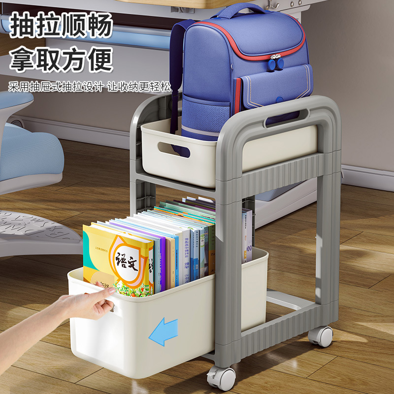 Plastic storage rack drawers, movable trolleys, book storage racks under desks, magic tools, multi-layer bookshelves for home use in dormitories Specification image