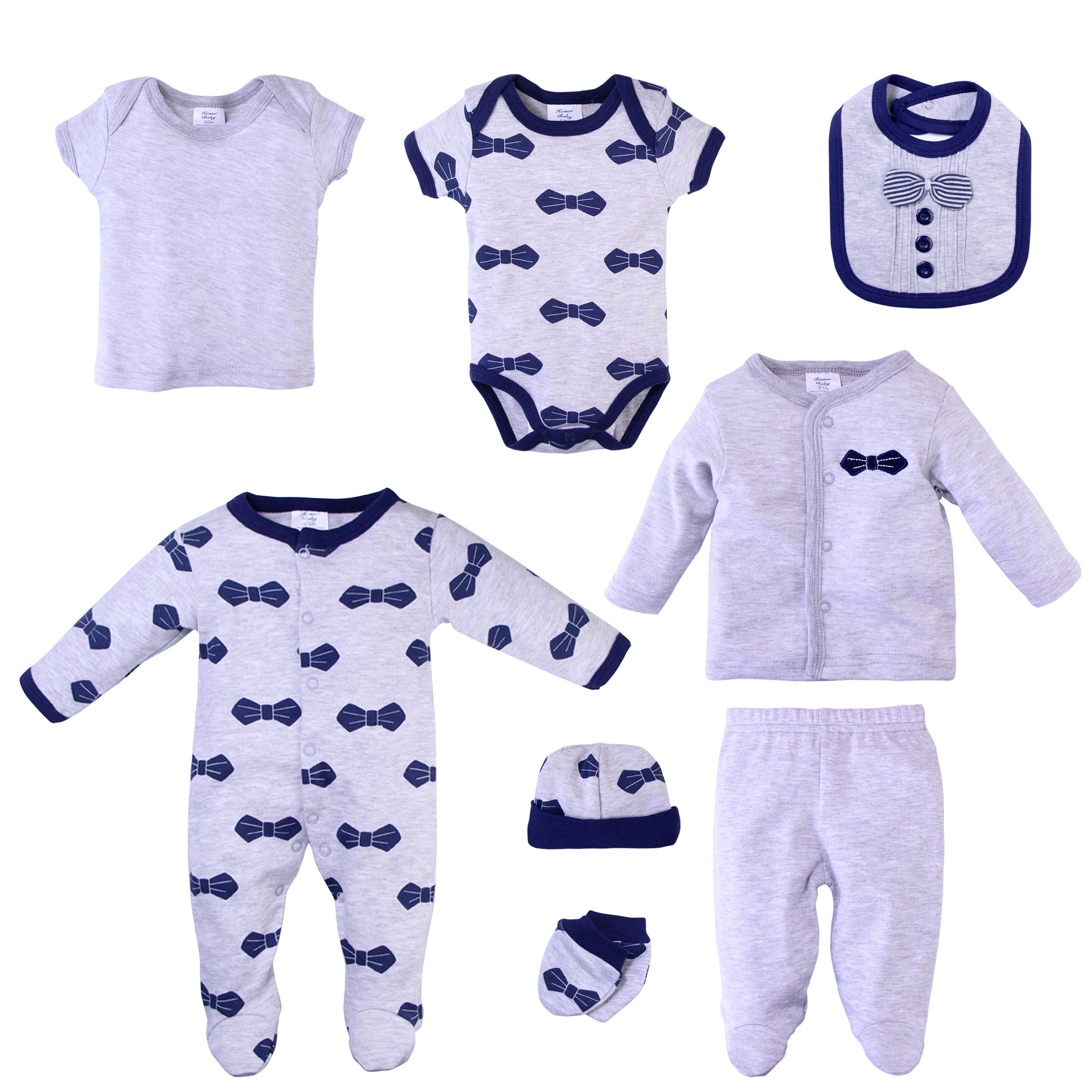Boys' and girls' one-year-old spring and autumn short-sleeved two-piece sets, children's clothes, baby clothing, European and American export baby clothing Item Picture