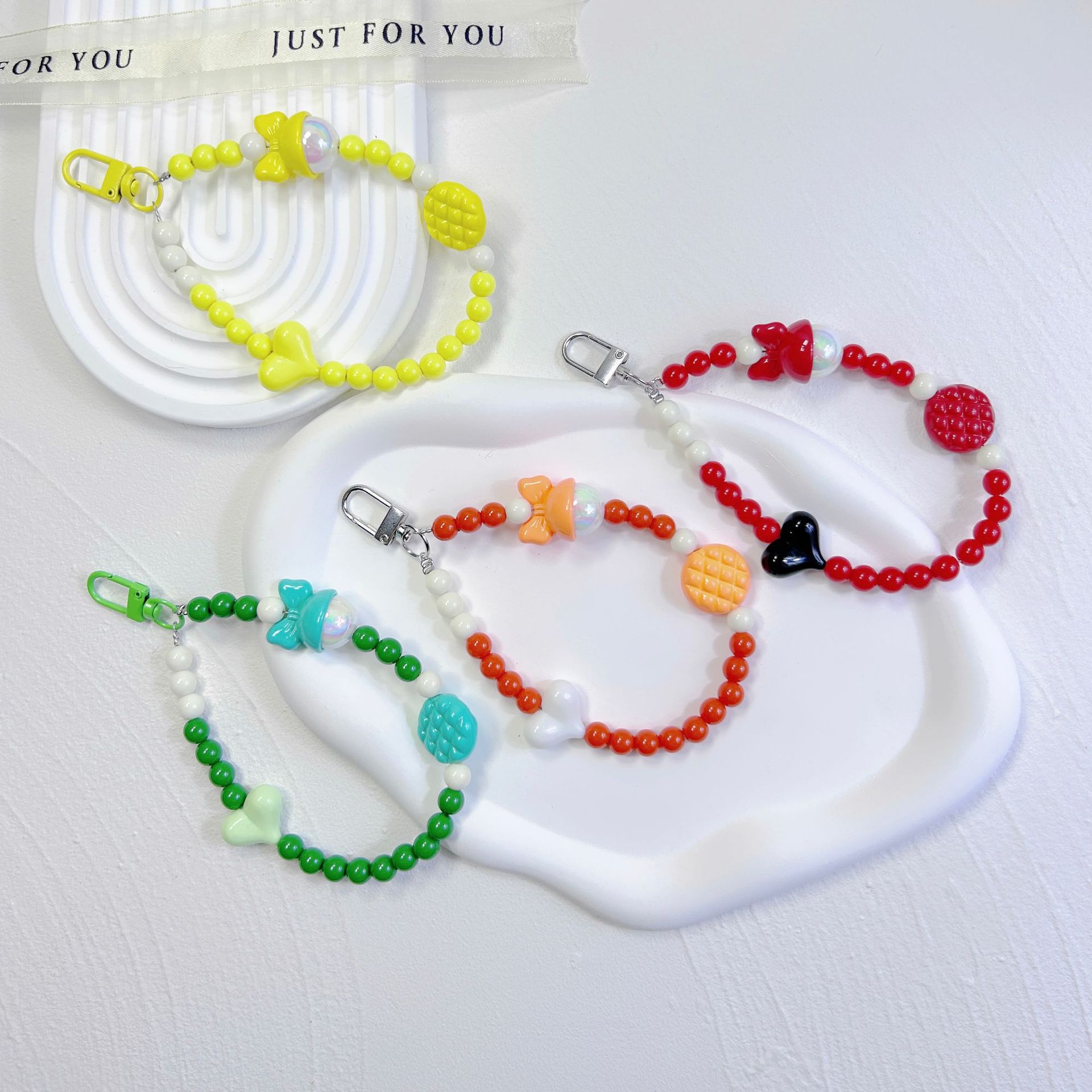 23 Mobile Phone Chain Lanyard Lanyard Colorful Candy Color Beaded Blind Box Pendant Wholesale Bag Cup Key Chain Pendant