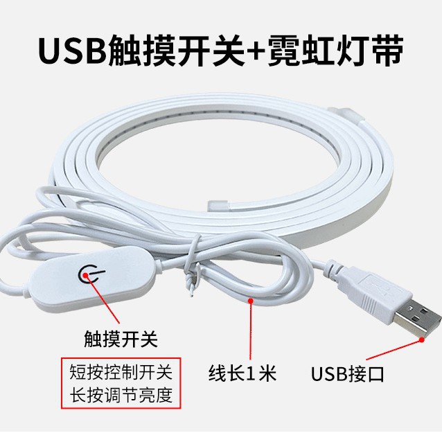 led low-voltage neon light strips, flexible light strips, 120 lights, ambient lights, decorative lights, indoor and outdoor waterproof pvc Item Picture