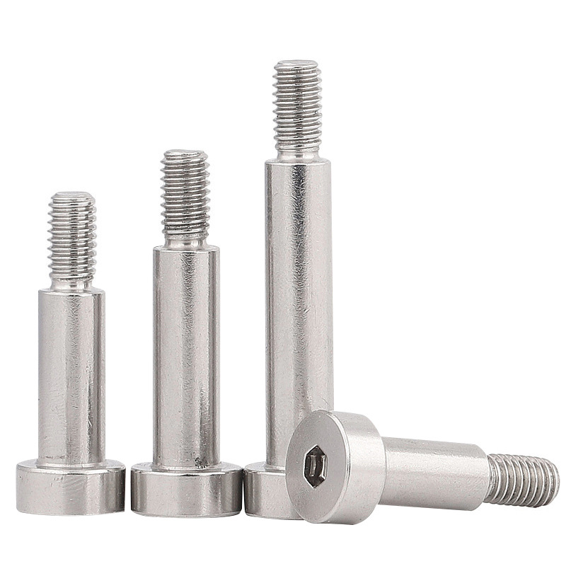 304 stainless steel hexagon socket plug screw, hexagon socket step cylindrical head semi-threaded shoulder screw M2M3M10 Item Picture