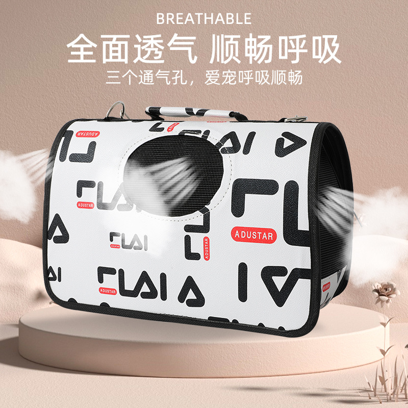 New Oxford fabric folding portable three-piece set for cat bags, pet bags, single-shoulder bags and pet supplies details Picture