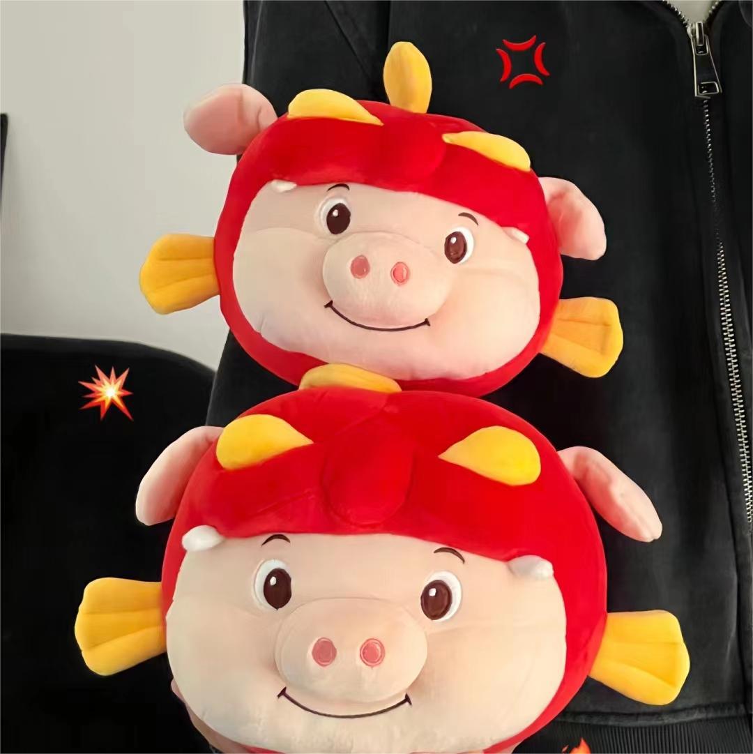 Genuine Pig Pig Man Plush Toy Small Pig Party Sleeping Pillow Headband Doll Children's Plush Toy details Picture