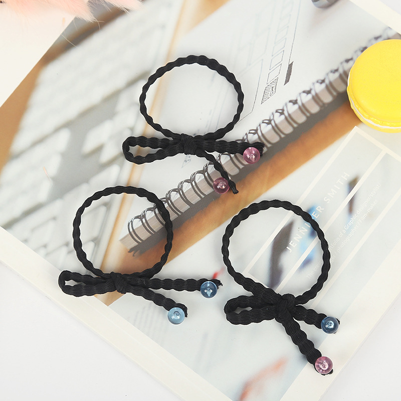 日韩简约个性扭扭麻花发绳纯色打结发圈扎辫子橡皮筋蝴蝶结皮筋