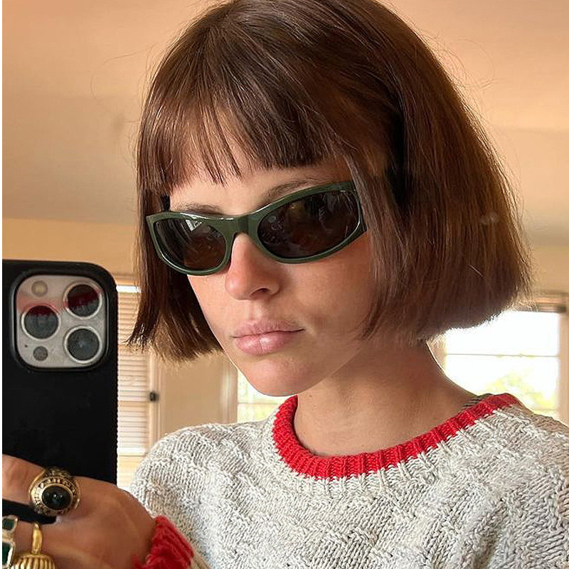 New Y2K spicy girl sunglasses from Europe and America, futuristic, millennium internet-famous street style sunglasses, cross-border trendy glasses for men and women details Picture