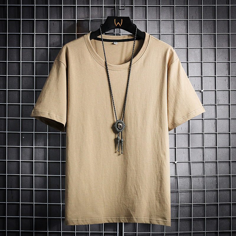 2023 Summer new style white short-sleeved T-shirt for teenagers, solid black men's T-shirt with round neck and printed cultural T-shirt Application Scenario
