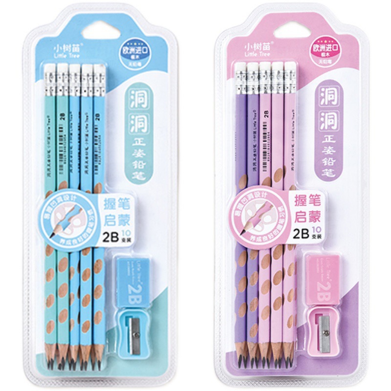 Sapling Pencil Hb For Students Safe Non-Toxic Correction Grip For Primary School Students Satinwood 2B Writing Pencil Item Picture