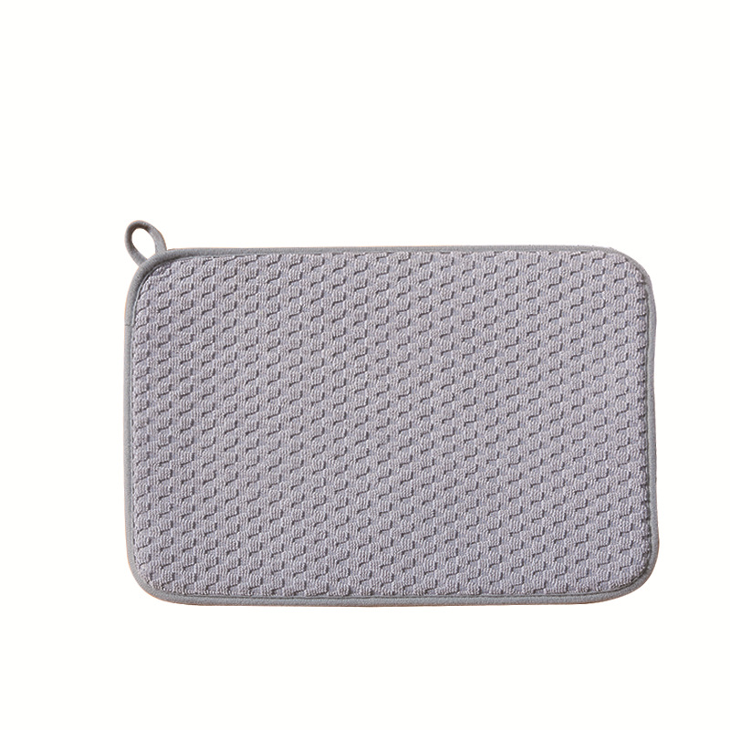 Cross-Border Microfiber Kitchenware Drain Drying Mat Home Countertops Kitchen Heat Insulation Mat Absorbent Quick-Drying Placemats Item Picture
