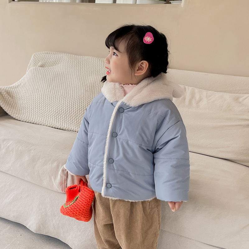 Wanwan Children's autumn and winter cotton-padded jackets, thick down jackets for boys, girls and babies, live-streamed foreign trade children's clothing Item Picture