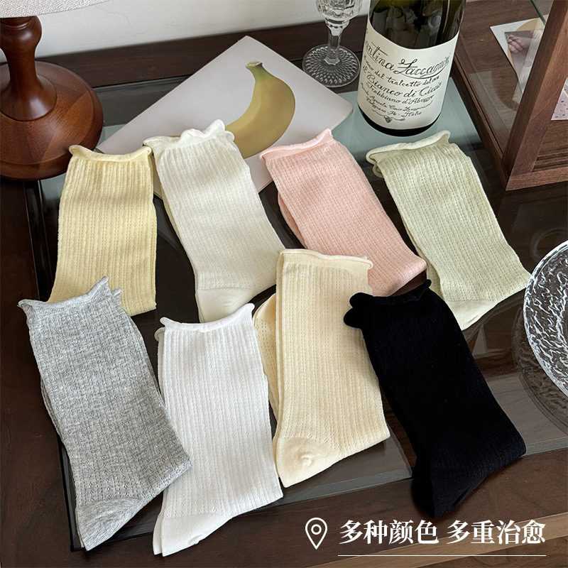 运动、休闲棉袜实物图
