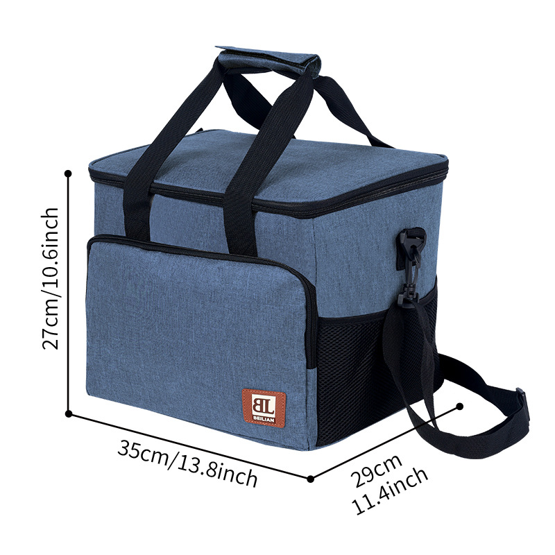 Wholesale of new cross-border outdoor insulated picnic bags, hand-held large-capacity insulated lunch bags, and PEVA waterproof ice packs