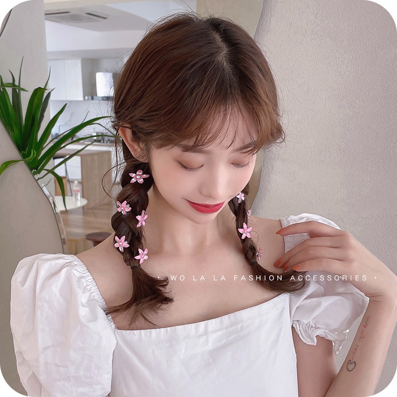 Children's small flower hair clips, side hair clips at the back of the head, small clips, headwear, wholesale of Korean Instagram popular hair clips Specification image
